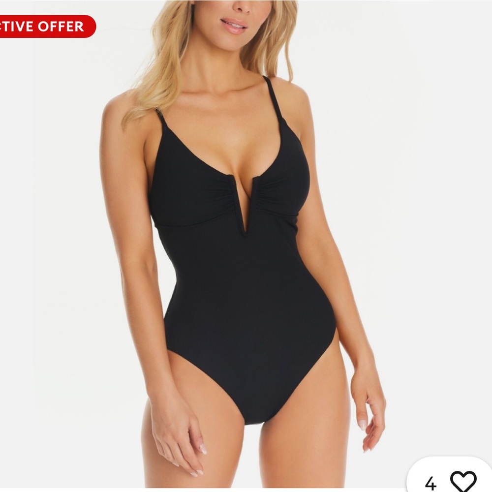 BAR III Ribbed Lace-Back Swimsuit